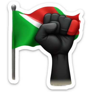 Black Power Fist and Red Black Green Flag  - Juneteenth - Freedom is NOT free ! sticker