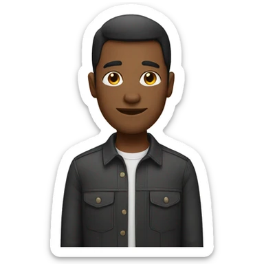 Guy With a middle part sticker