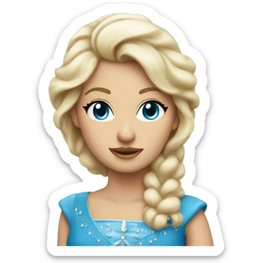 Principessa bionda con occhi azzurri sticker