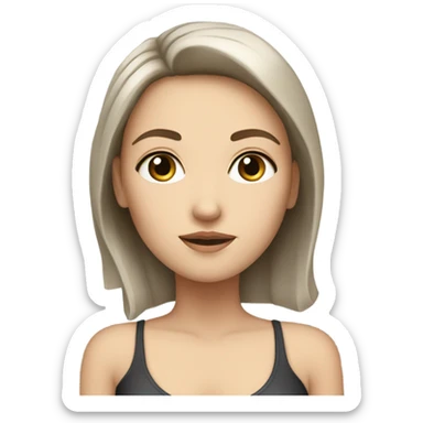 white girl with an hourglass figure sticker