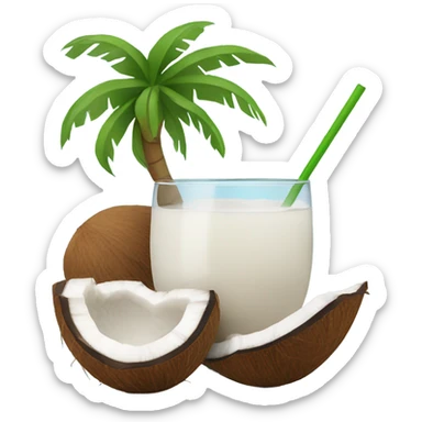 Coconut drink sticker