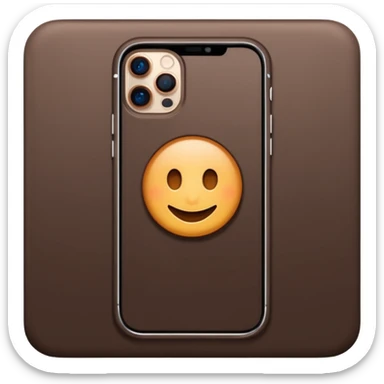 iphone 15 pro creamy and dark brown sticker