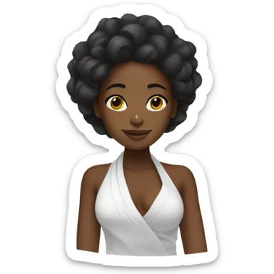 Black girl getting a spa sticker