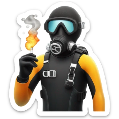 Scuba diver’s smoking  sticker