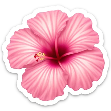 Light pink hibiscus  sticker