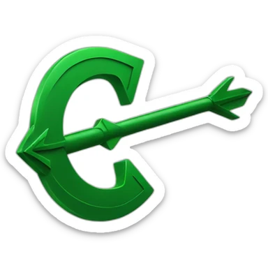 green arrow from the left sticker