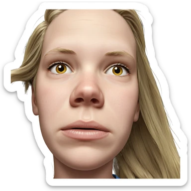 blonde girl in tears portrait sticker