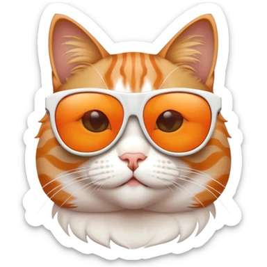 Cat with sunglasses sticker
