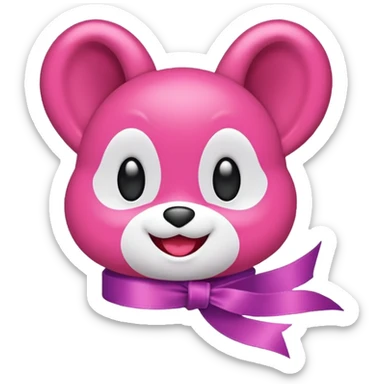 Pookie sticker ribbion sticker