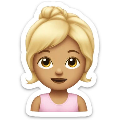 baby with blond hair in mother’s arms sticker