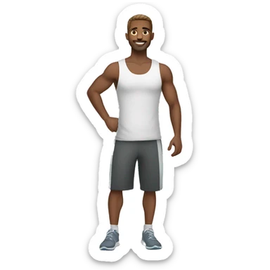 fitness trainer male sticker