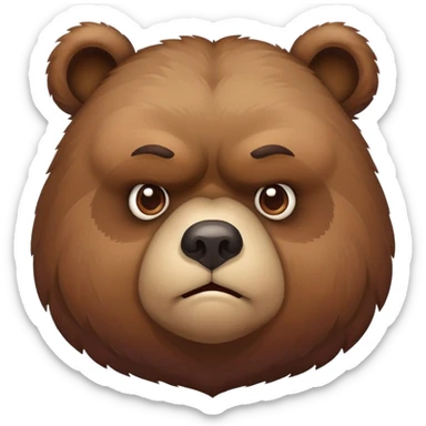 Злой толстый медведь  sticker