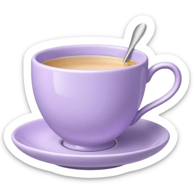 Pastel Lavender tea cup sticker
