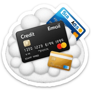 emoji with salt and a credit card  sticker