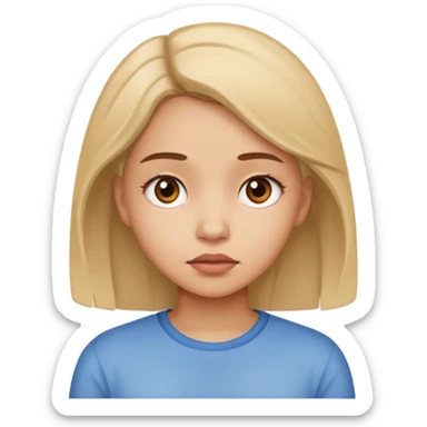 Girl, Questioning face sticker