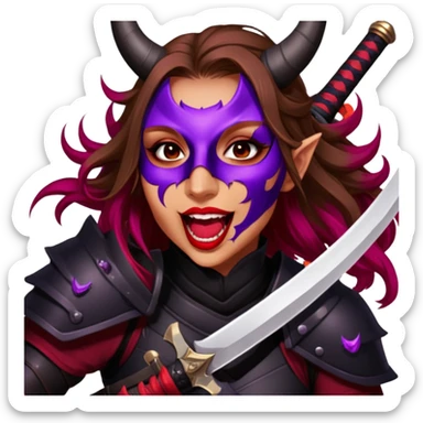 Demon-Horned Warrior sticker