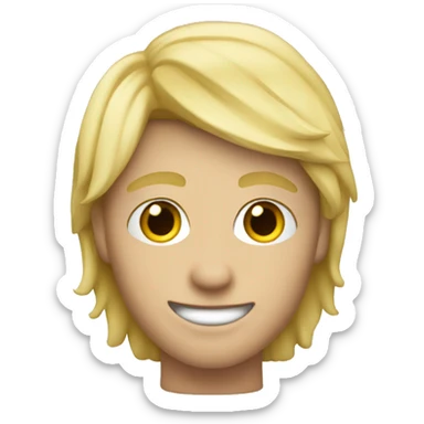 A blonde skater boy sticker