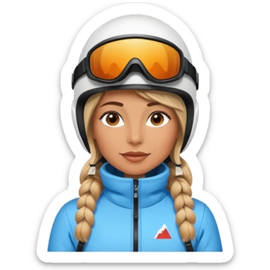 Woman Skiing Matterhorn sticker