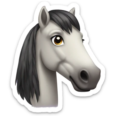 A pony that has a mustache  sticker