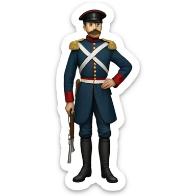 soldier in the Crimean War in full height sticker