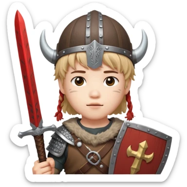 BTS Jimin with viking helmet and sword sticker