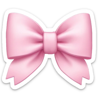Pastel pink bow sticker