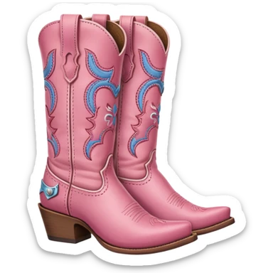 Pink Cowgirl boot sticker