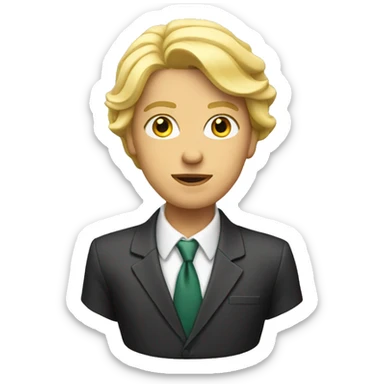 Blonde banker sticker