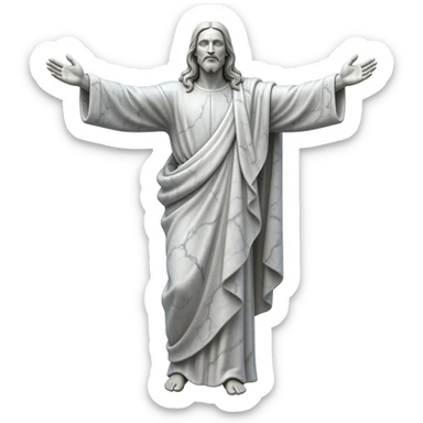 Jesus Christ Christus statue sticker