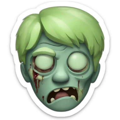 sleepy zombie sticker
