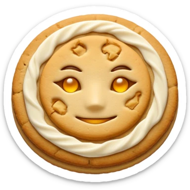 Genji cookie emoji inspired by traditional Korean sweet sticker