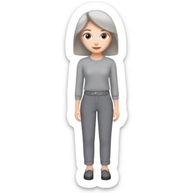 grey trousers female sticker