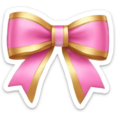 pink and gold bow sticker