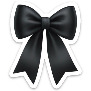Elegant black bow sticker