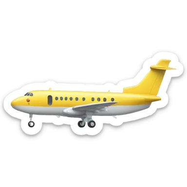 A yellow airplane aside sticker