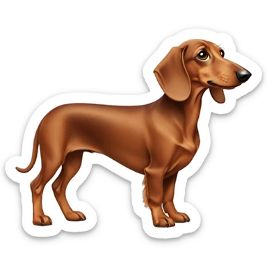 Brown dachshund sticker