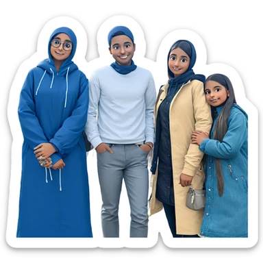 group of friends outdoors sticker