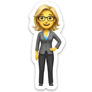 Teacher woman happy sticker