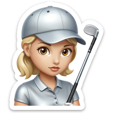 sorayama girl golfing sticker