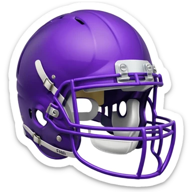 College football player helmet in perple color sticker