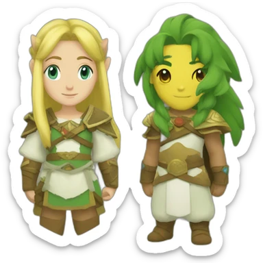 Zelda and ganodorf sticker