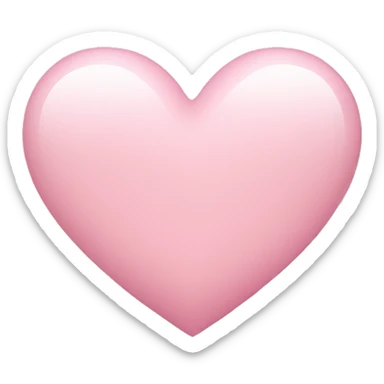 Light pink heart sticker