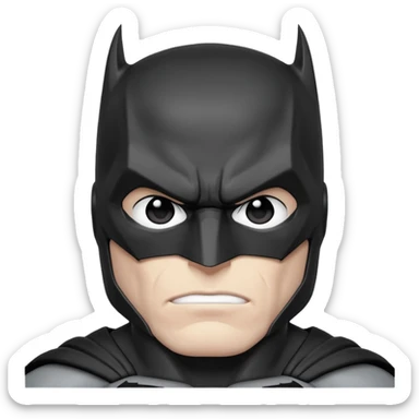 black and white batman husky sticker