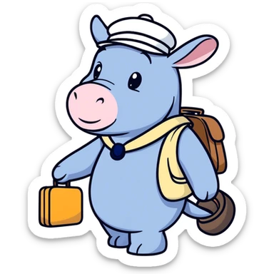 Eeyore on a cruise vacation sticker