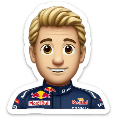 mario red bull formula one driver sticker