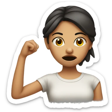 Annoyed girl  sticker