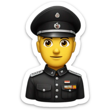 german fascist with black uniform from 1940 sticker
