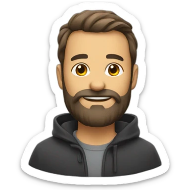 Un chauve avec de la barbe sticker