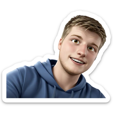 smiling boy in car interior sticker