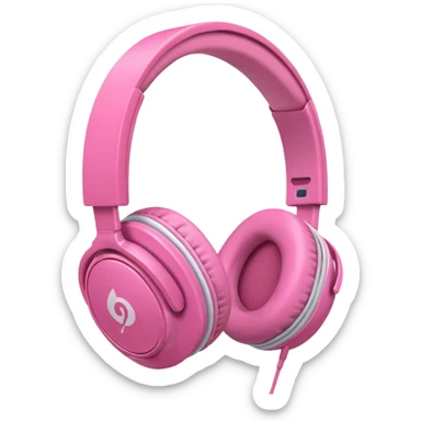 Pink Headphone other model sticker
